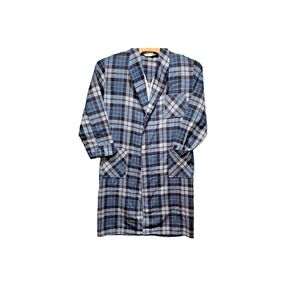 B.V.D. Brand Vintage Robe Size M 100% Cotton Flannel Plaid Wrap Grandpa*NO Sash*